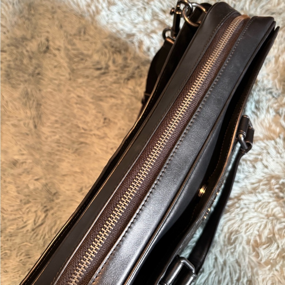 Coach Black Embossed Leather Briefcase - Picture 9 of 9